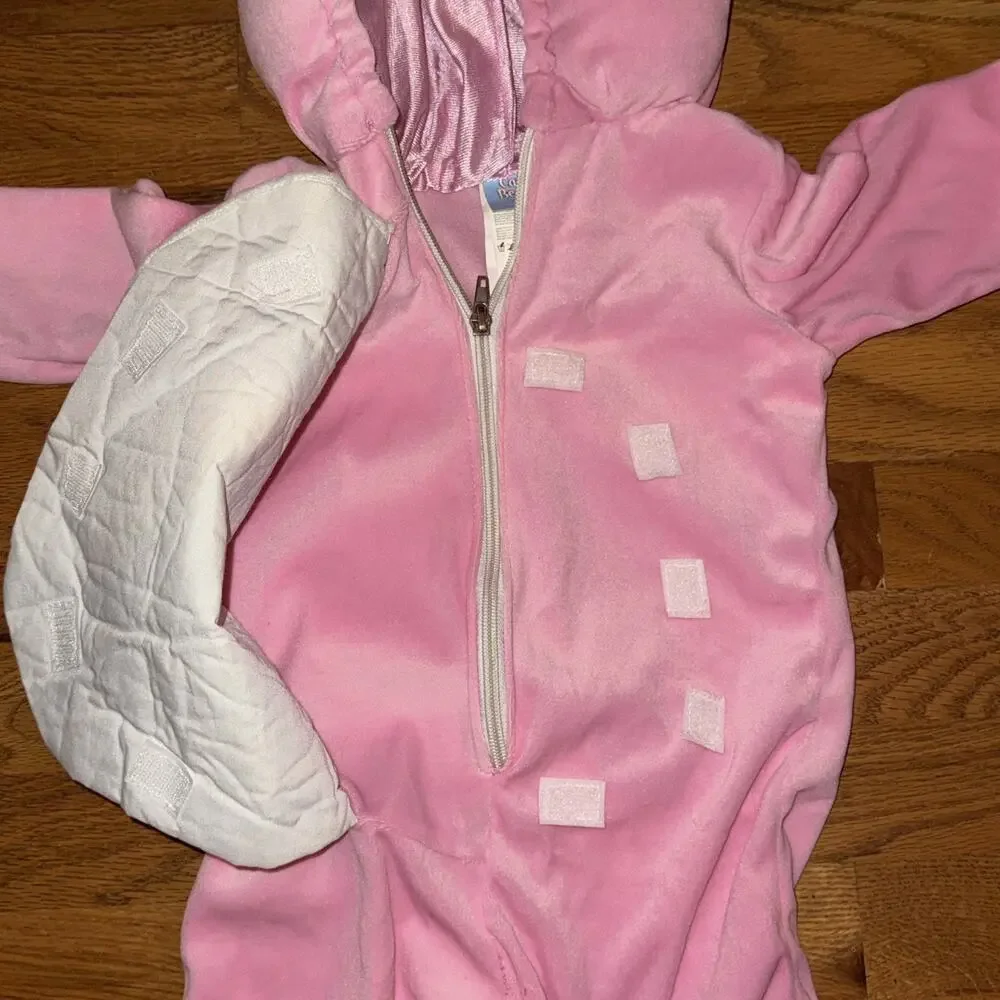 Cheer Bear Kids Care Bears Halloween Costume Size 2T Pink Rainbow 1 Piece Plush